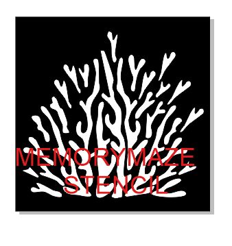 Coral seaweed stencil  multiple sizes available o